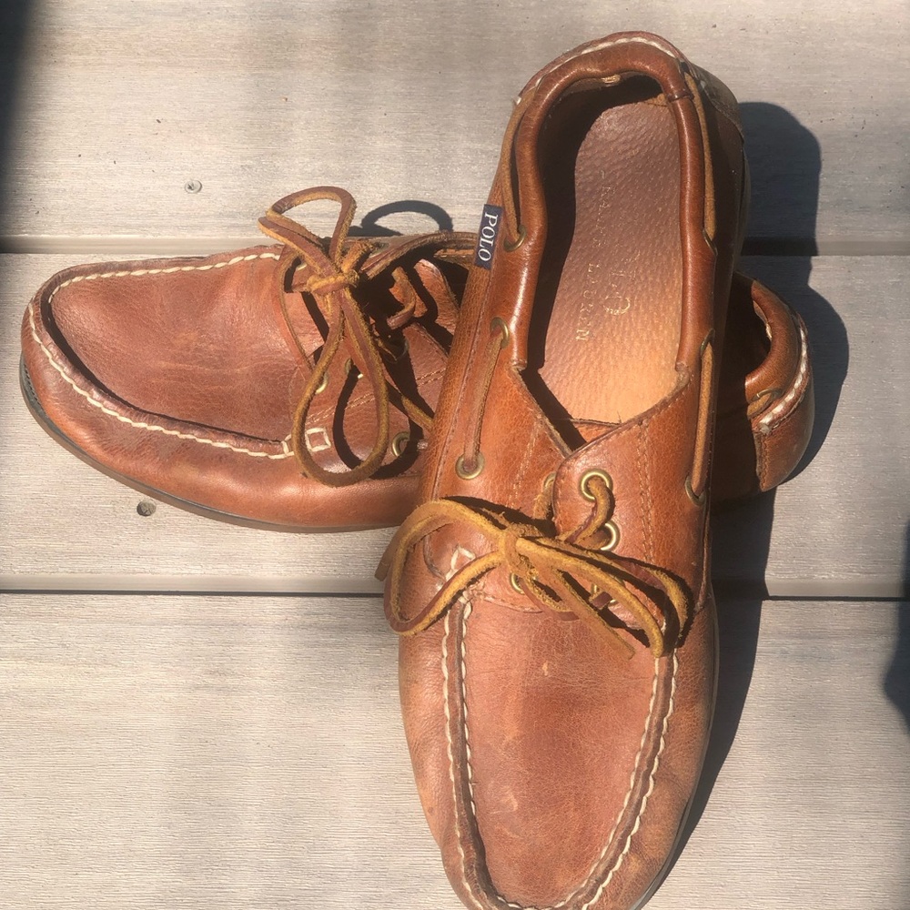 Polo by Ralph Lauren Bienne Tumbled Leather Boat Shoes